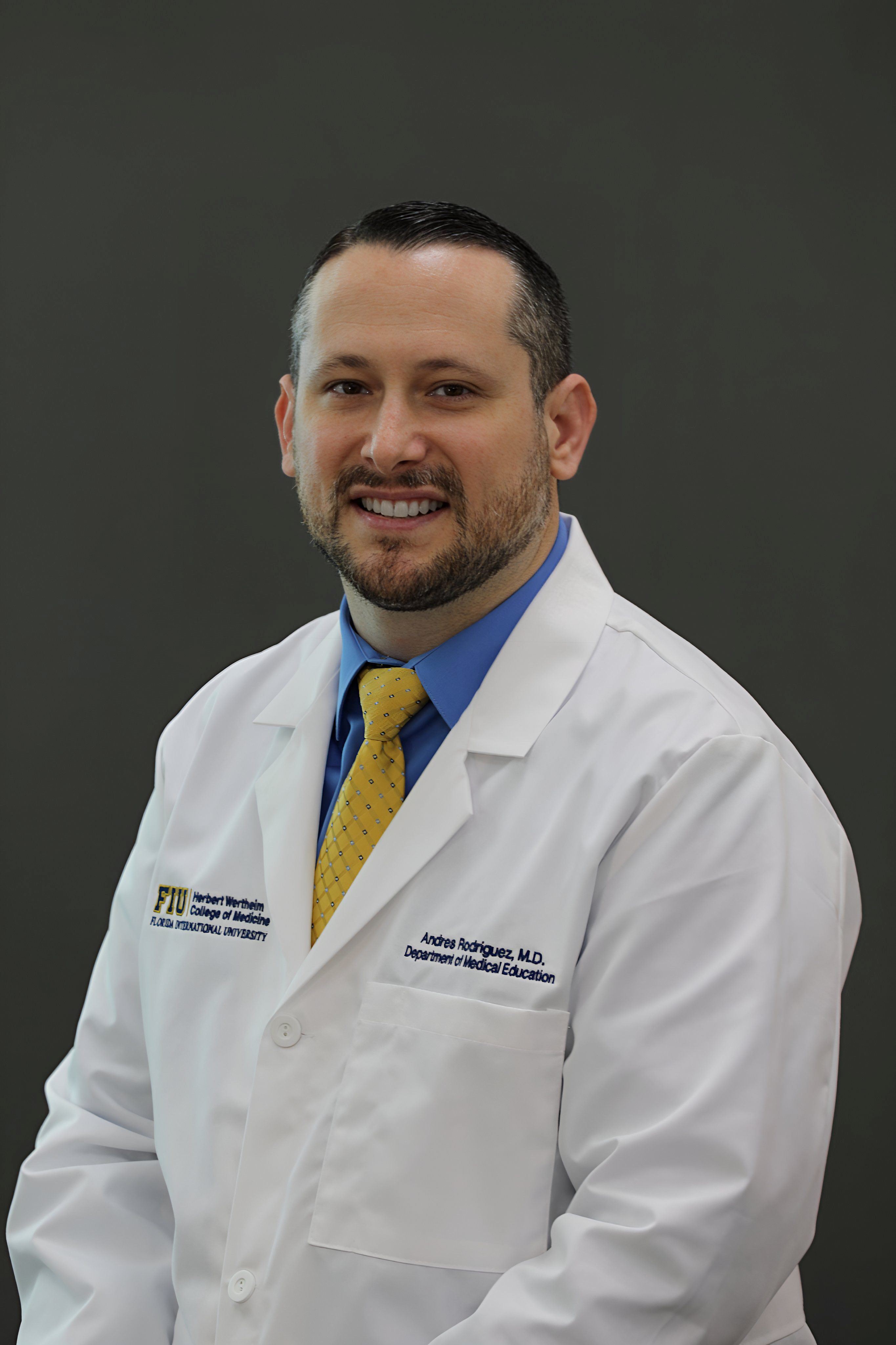 Andres Rodriguez, MD, Assistant Dean of Student Life and Development, Office of Student Affairs accepted the program award on behalf of the Herbert Wertheim College of Medicine at Florida International University 